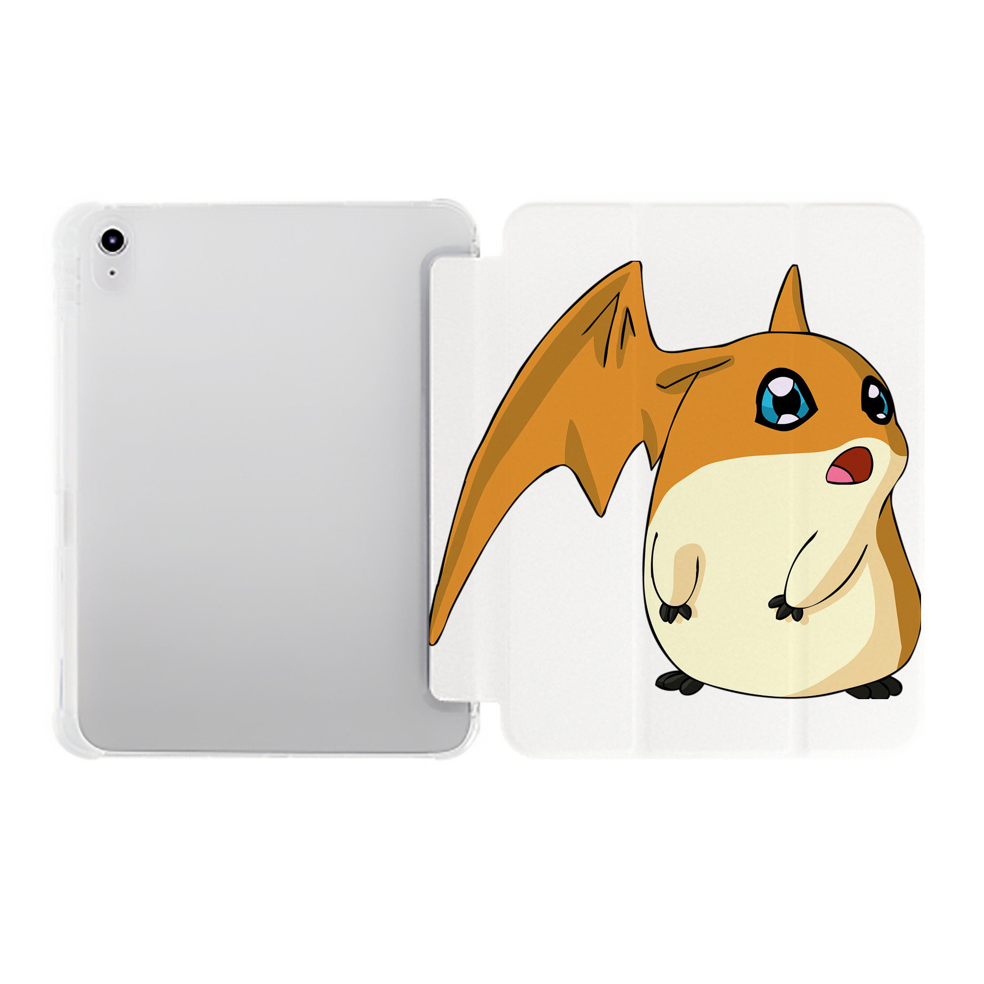 （画像用） Digimon デジタルモンスター/デジモン IPad ケース ペン収納付き 三つ折りスタンド PUレザー×シリコン 対応機種9.5/10.5/10.9インチ